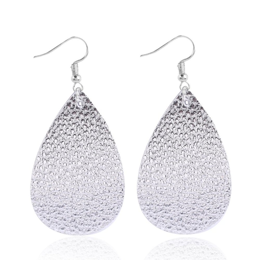 Burst Drop Leather Print Earrings for Women, 990101A194 - Picture 3 of 4